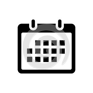 Flat calendar Icon. Calendar on the wall. Vector illustration