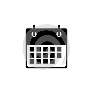 Flat calendar Icon. Calendar on the wall. Vector illustration
