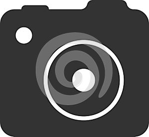 Flat camera icon. Vector isolated illustration. Logo illustration.