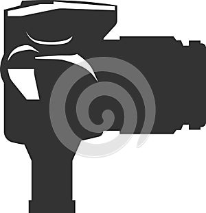 Flat camera icon. Vector isolated illustration. Logo illustration.