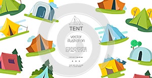 Flat Camping Elements Template