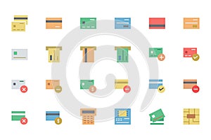 Flat Card Payment Vector Icons 1