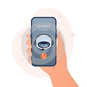 Flat chat bot for web design. Flat isometric vector illustration. Artificial intelligence