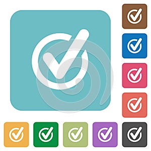 Flat checked data icons