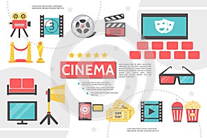 Flat Cinematography Infographic Template photo