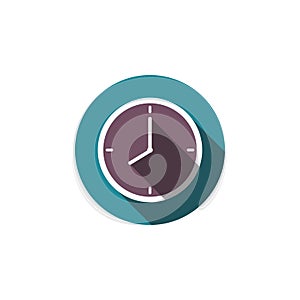 Flat clock vector icon Isolated on white background for graphic design, logo, web site, social media, mobile app, illustration