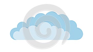 Flat Cloud Icon for Online Storage & Connectivity, vector design Generative AI
