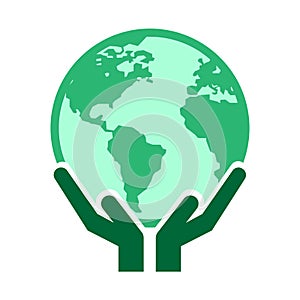 Flat color globe icon