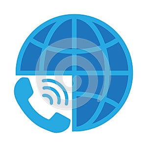 Flat color globe icon