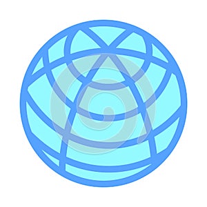 Flat color globe icon