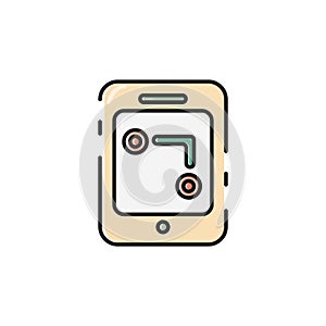 Flat color gps-device icon