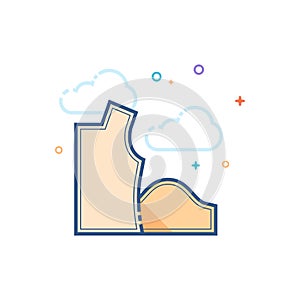 Flat Color Icon - Sewing pattern