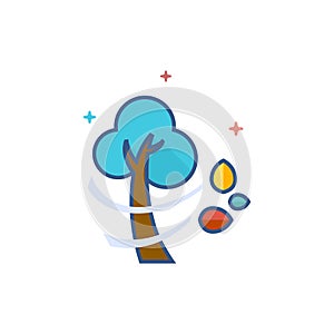 Flat Color Icon - Tree