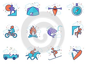 Flat Color Icons - Outdoor