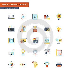 Flat Color Icons- Web and graphic design