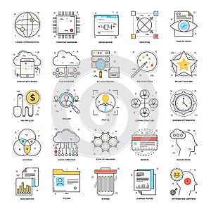 Flat Color Line Icons 18