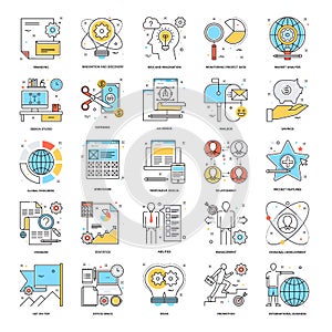 Flat Color Line Icons 6