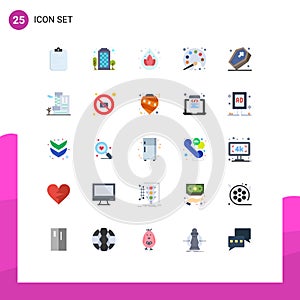 Flat Color Pack of 25 Universal Symbols of halloween, learning, living area, streamline, painting