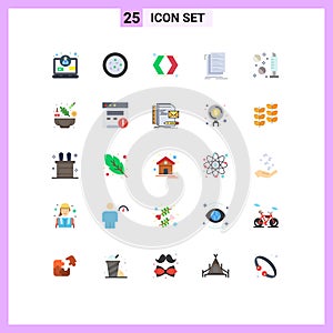 Flat Color Pack of 25 Universal Symbols of medicine, drug, left, list, compile photo