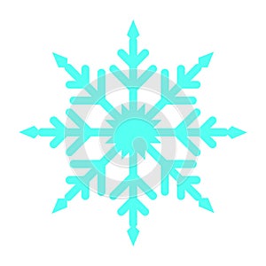 Flat color snow flakes icon