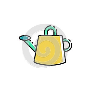 Flat color watering can icon