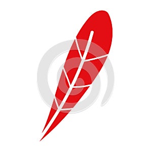 Flat colored autumn leaf icon Vector