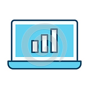Computer Signal Flat Colored Icon for Network Status