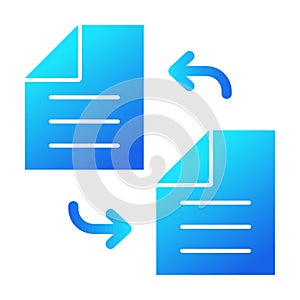 File Sharing Flat Colored Icon for Online Collaboration and Digital Transfer