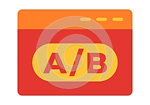 AB Testing Flat Colored Illustration for Digital Marketing and Optimization Concept