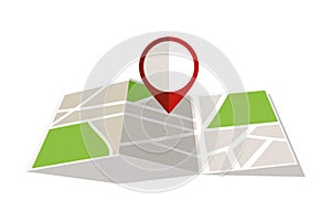 Flat colored location icon