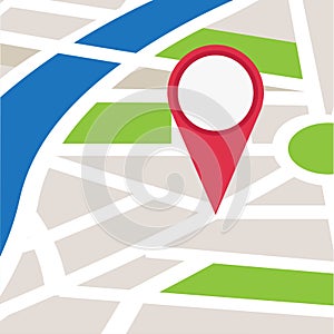 Flat colored location icon