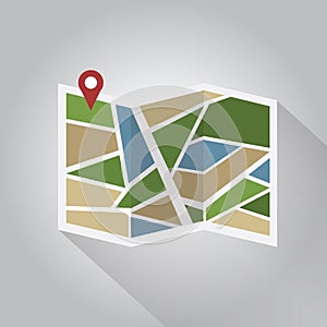 Flat colored location icon, vector