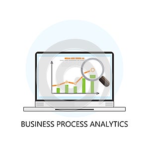 Flat Colored Statistics and Analytics Icon.
