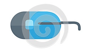 Flat Computer Mouse Icon Vector Input Device, vector design Generative AI