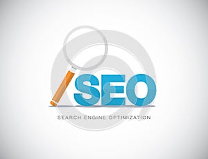 Flat concept of Search Engine Optimization vector photo
