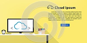 Flat creative design web banner