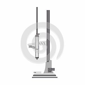 Flat 3D scara printer icon cartoon design element. Additive manufacturing pictogram isolated on white background. Vector sketch photo