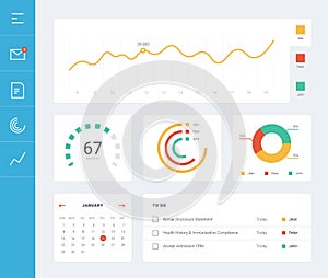 Flat dashboard ui