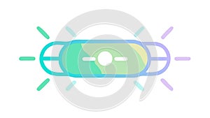 Flat Data Flow Capsule for Digital Information Transfer, vector design Generative AI