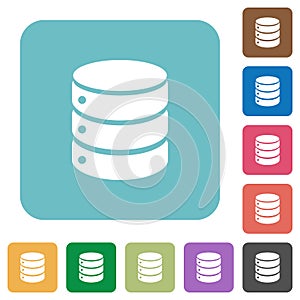 Flat database icons