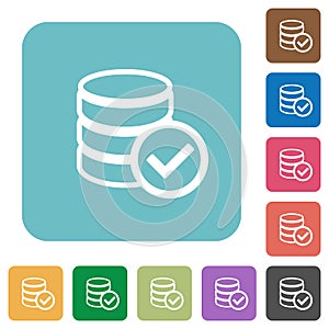 Flat database ok icons
