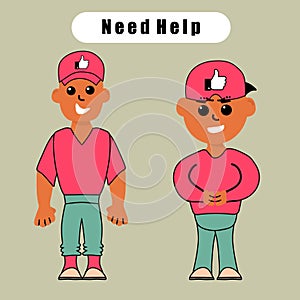 Flat Delivery Couriers. Vector Set illustration