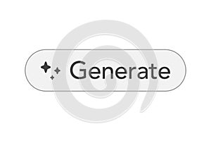 Flat Design AI Generate Button Vector