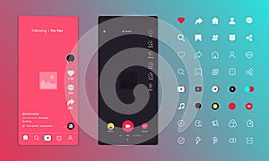 Flat design app concept