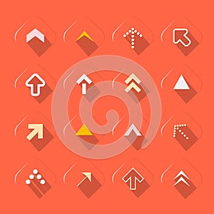 Flat Design Arrows Set Vector Illustration