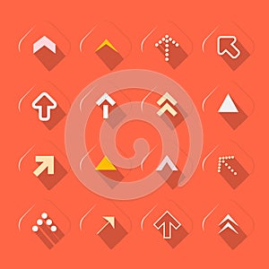 Flat Design Arrows Set Vector Illustration