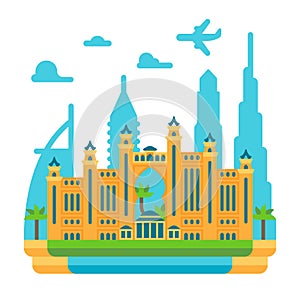 Flat design Atlantis the Palm Dubai