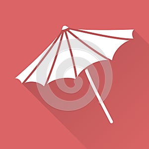 Flat design beach umbrella