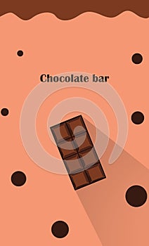 Flat design chocolate bar