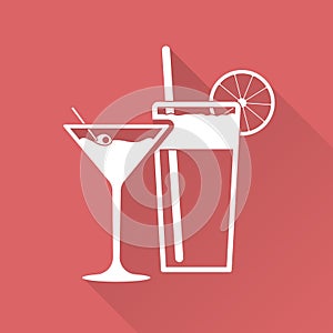 Flat design cocktail